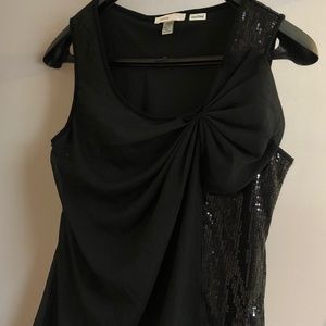 Beaded black tank